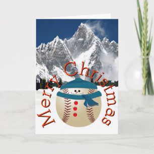 Cartes Pour Fêtes Annuelles Joyeux Noël de base-ball