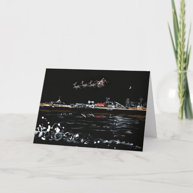 Cartes Pour Fêtes Annuelles Joyeux Noël de Brighton (Devant)