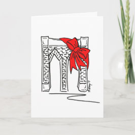 Cartes Pour Fêtes Annuelles Joyeux Noël de Brooklyn Bridge NYC Holiday