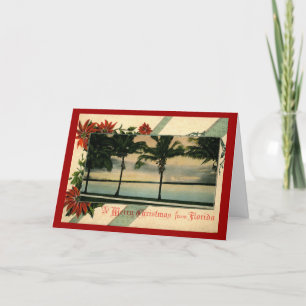 Cartes Pour Fêtes Annuelles Joyeux Noël de cru de la Floride
