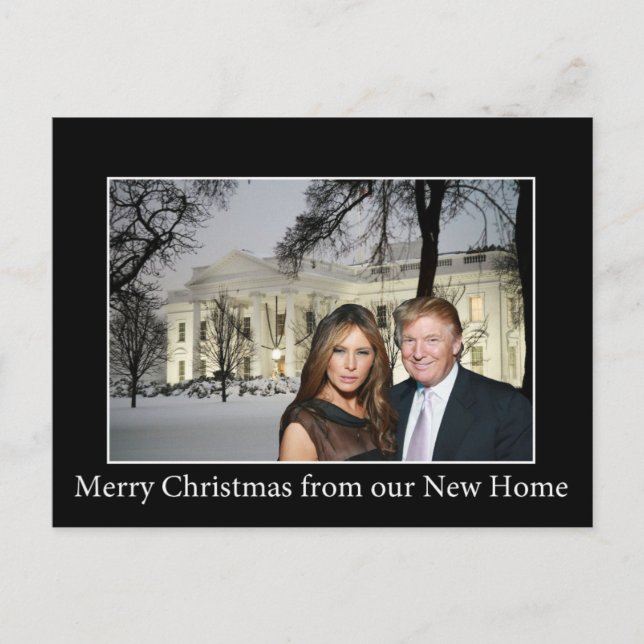 Cartes Pour Fêtes Annuelles Joyeux Noël de Donald et Melania (Devant)