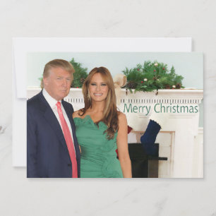 Cartes Pour Fêtes Annuelles Joyeux Noël de Donald et Melania