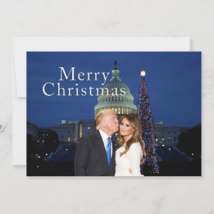 Cartes Pour Fêtes Annuelles Joyeux Noël de Donald et Melania