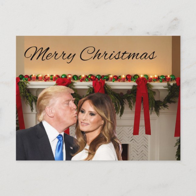 Cartes Pour Fêtes Annuelles Joyeux Noël de Donald et Melania (Devant)