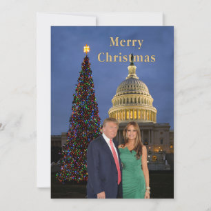 Cartes Pour Fêtes Annuelles Joyeux Noël de Donald et Melania