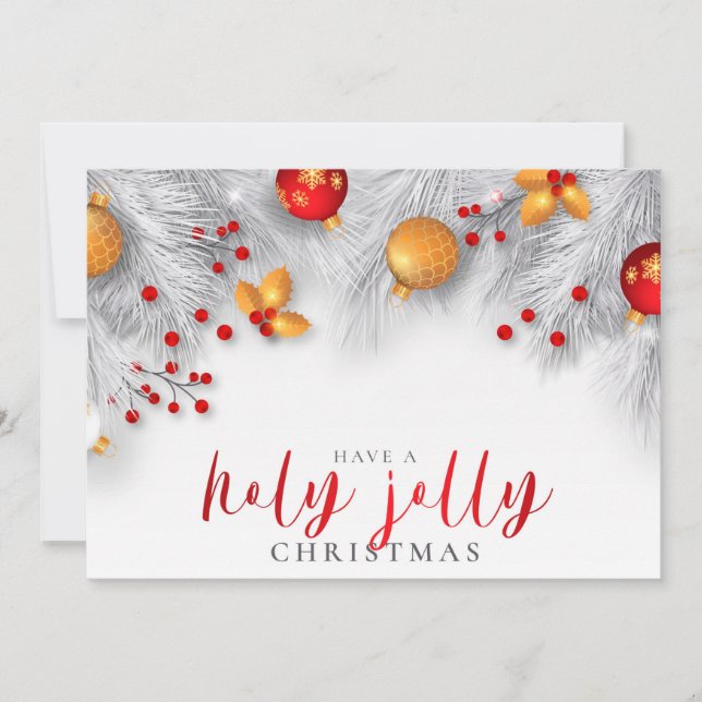 Cartes Pour Fêtes Annuelles Joyeux Noël de fêtes (Devant)