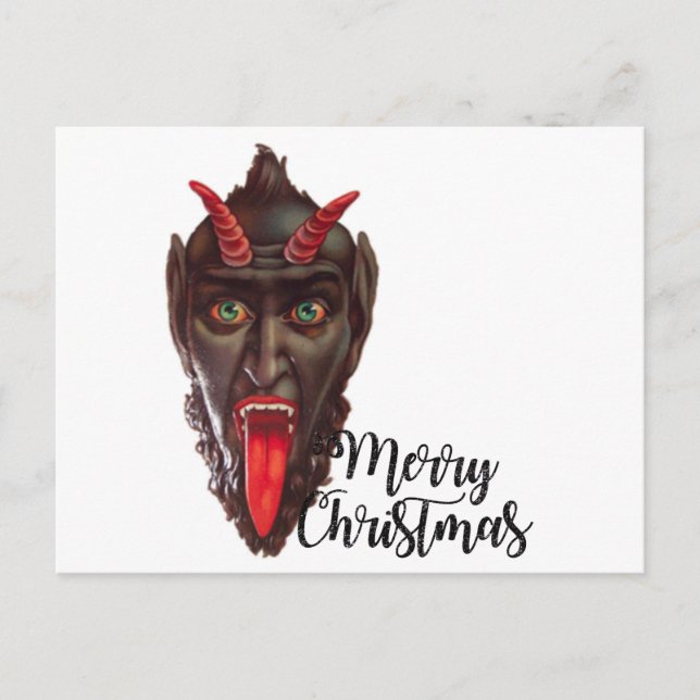 Cartes Pour Fêtes Annuelles Joyeux Noël de krampus (Devant)