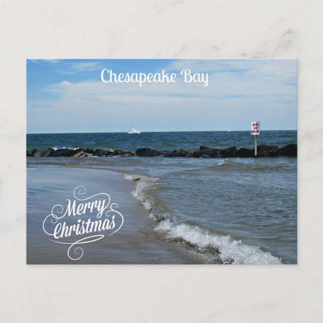 Cartes Pour Fêtes Annuelles Joyeux Noël de la baie de chesapeake (Devant)