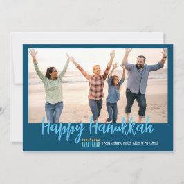 Cartes Pour Fêtes Annuelles Joyeux Noël de la famille Hanoukka
