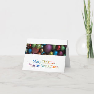 Cartes Pour Fêtes Annuelles Joyeux Noël de la nouvelle adresse