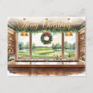 Cartes Pour Fêtes Annuelles Joyeux Noël de la part du Golf Clubhouse