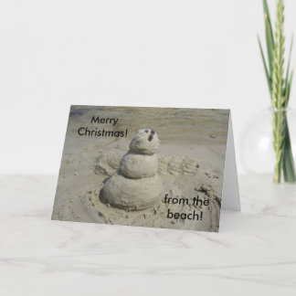 Cartes Pour Fêtes Annuelles Joyeux Noël !, de la plage !