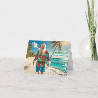 Cartes Pour Fêtes Annuelles Joyeux Noël de la plage