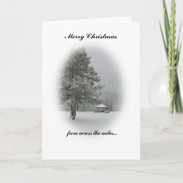 Cartes Pour Fêtes Annuelles Joyeux Noël de l'autre côté des kilomètres (Devant)