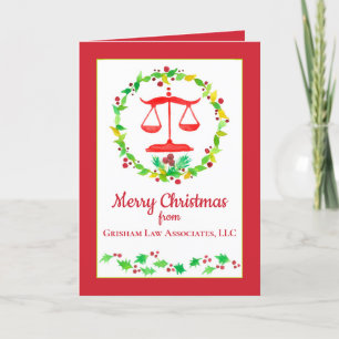 Cartes Pour Fêtes Annuelles Joyeux Noël de l'avocat du procureur