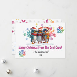 Cartes Pour Fêtes Annuelles Joyeux Noël De L'Équipage Cool
