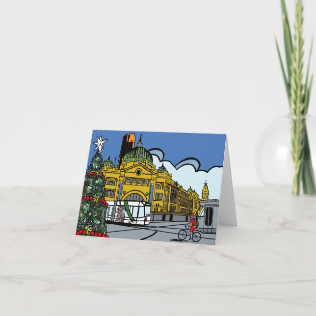 Cartes Pour Fêtes Annuelles Joyeux Noël de Melbourne (Devant)