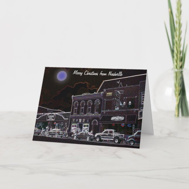 Cartes Pour Fêtes Annuelles Joyeux Noël de Nashville (Devant)