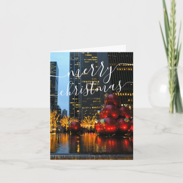 Cartes Pour Fêtes Annuelles Joyeux Noël de New York City (Devant)