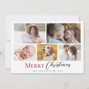 Cartes Pour Fêtes Annuelles Joyeux Noël de Noël Rouge moderne