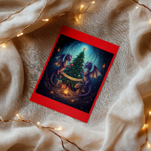 Cartes Pour Fêtes Annuelles Joyeux Noël de notre petit nid de dragon