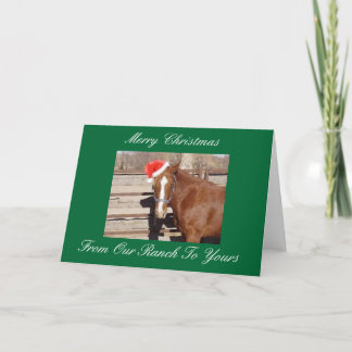 Cartes Pour Fêtes Annuelles Joyeux Noël, de notre ranch au vôtre