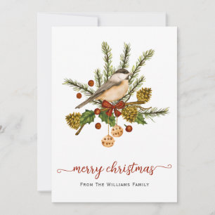 Cartes Pour Fêtes Annuelles Joyeux Noël de poulet d'hiver