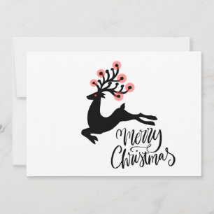 Cartes Pour Fêtes Annuelles Joyeux Noël de rennes lunaires