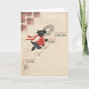 Cartes Pour Fêtes Annuelles Joyeux Noël de Scottie vintage