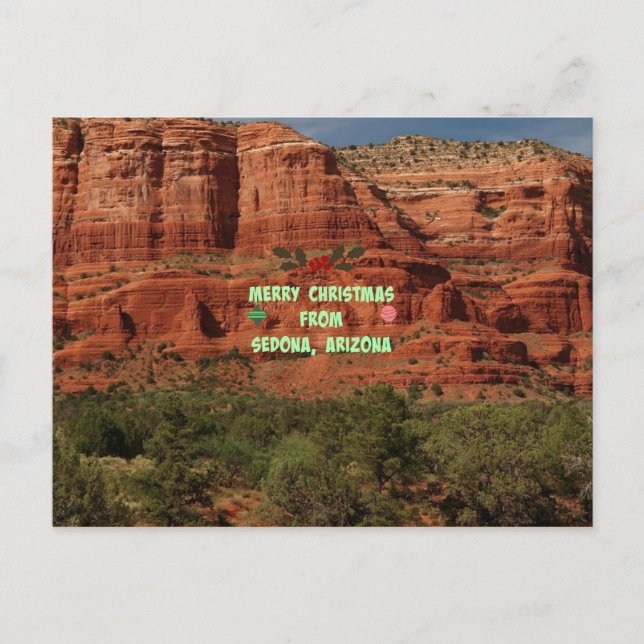 Cartes Pour Fêtes Annuelles Joyeux Noël de Sedona, Arizona (Devant)