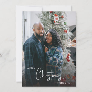 Cartes Pour Fêtes Annuelles Joyeux Noël décontracté photo de vacances en tarta