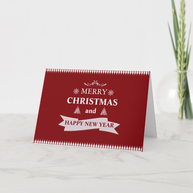Cartes Pour Fêtes Annuelles Joyeux Noël décoratif Bonne année (Devant)