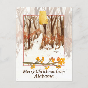 Cartes Pour Fêtes Annuelles Joyeux Noël depuis les arbres d'hiver enneigés d'A