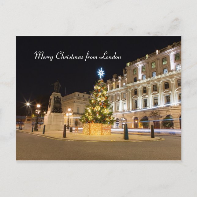 Cartes Pour Fêtes Annuelles Joyeux Noël depuis Londres (Devant)