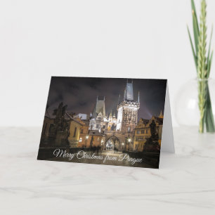Cartes Pour Fêtes Annuelles Joyeux Noël depuis Prague Card