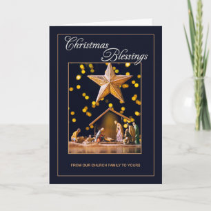 Cartes Pour Fêtes Annuelles Joyeux Noël des dirigeants de l'église aux membres