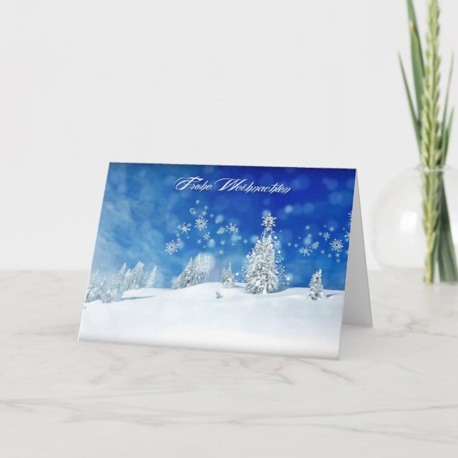 Cartes Pour Fêtes Annuelles Joyeux Noël des neiges (Devant)