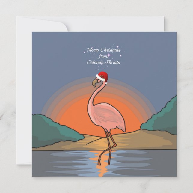 Cartes Pour Fêtes Annuelles Joyeux Noël d'Orlando, Floride (Devant)
