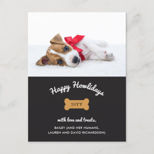 Cartes Pour Fêtes Annuelles Joyeux Noël du chien   Charbon avec photo