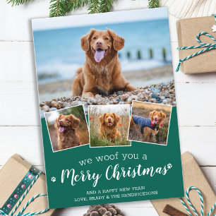 Cartes Pour Fêtes Annuelles Joyeux Noël Du Chien Fun Pet Photo Collage