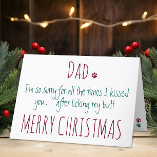 Cartes Pour Fêtes Annuelles Joyeux Noël Du Chien - Humour Drôle Chien Papa