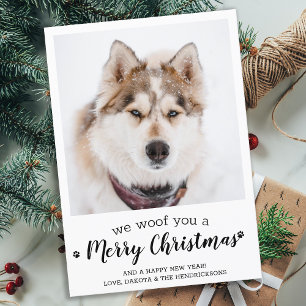 Cartes Pour Fêtes Annuelles Joyeux Noël Du Chien Moderne Photo Animaux