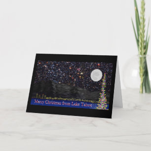 Cartes Pour Fêtes Annuelles Joyeux Noël du lac Tahoe