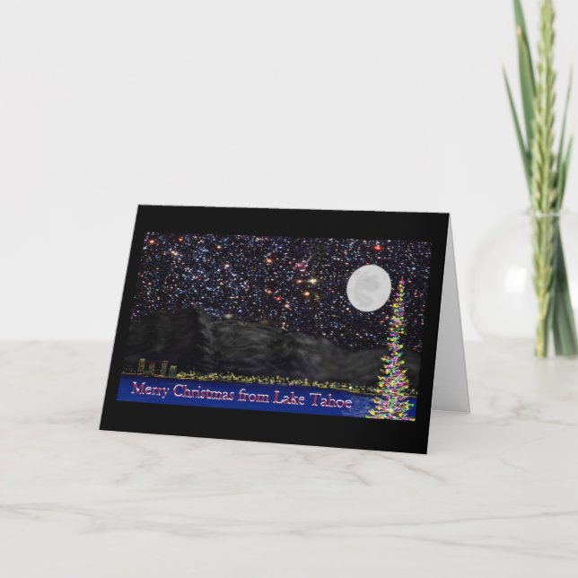 Cartes Pour Fêtes Annuelles Joyeux Noël du lac Tahoe (Devant)