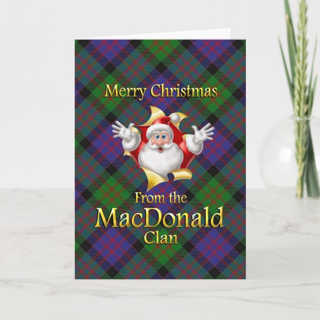 Cartes Pour Fêtes Annuelles Joyeux Noël du MacDonald Clan (Devant)