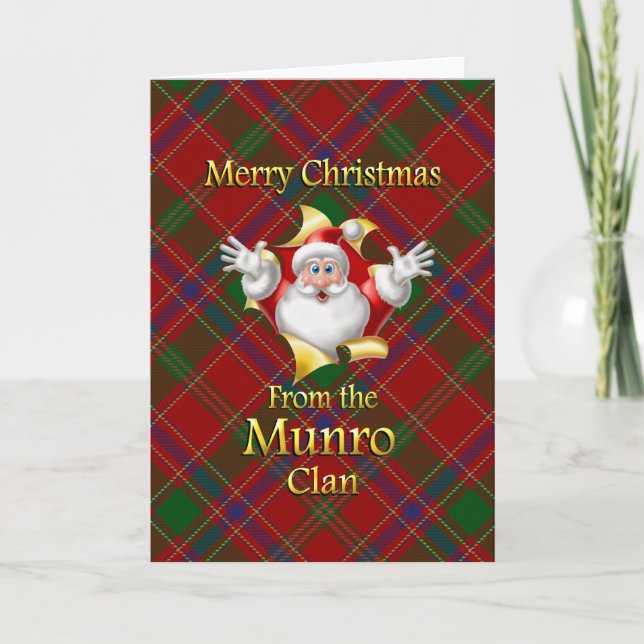 Cartes Pour Fêtes Annuelles Joyeux Noël du Munro Clan (Devant)