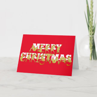 Cartes Pour Fêtes Annuelles Joyeux Noël écrit en poneys !
