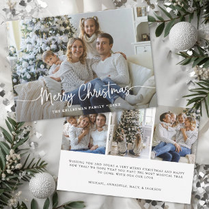Cartes Pour Fêtes Annuelles Joyeux Noël Écriture Élégante Photo