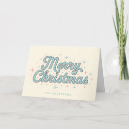 Cartes Pour Fêtes Annuelles Joyeux Noël écriture étoile fantaisiste
