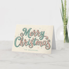 Cartes Pour Fêtes Annuelles Joyeux Noël écriture fantaisiste enneigée